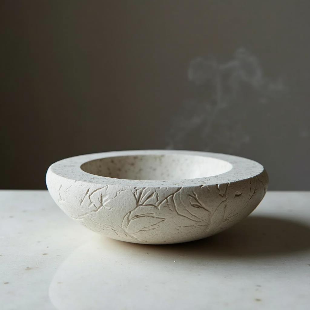 Mẫu lư hương đá CNC thiết kế đơn giản, tinh tế, phù hợp không gian thờ cúng hiện đại